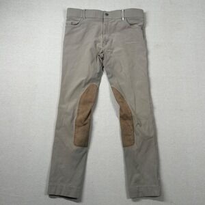 Romfh Breeches Youth 18 Full Seat Riding Pants Equestrian Crop 30x26 Tan